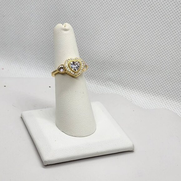 Brand New Sterling Silver 925 Heart Gemstone Ring - Picture 1 of 6